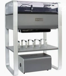WAZER desktop waterjet cutting machine on its stand